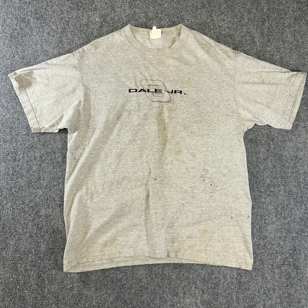 Vintage Chase Authentics Dale Earnhardt Jr #8 Budweiser Racing T-Shirt Gray XL